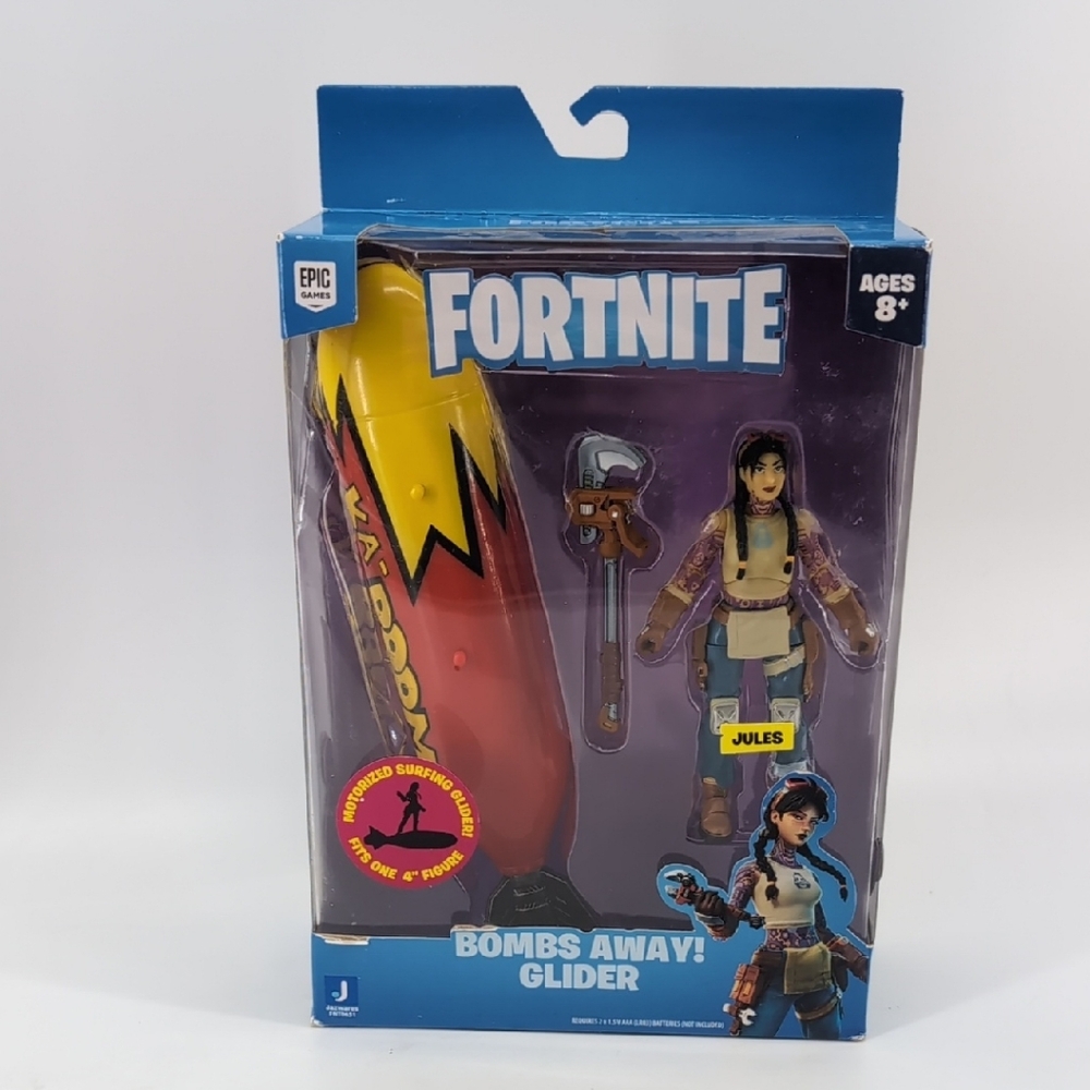 Jazwares Bombs Away Glider Toy  Motorized W/ Jules Figures Red and Yellow New